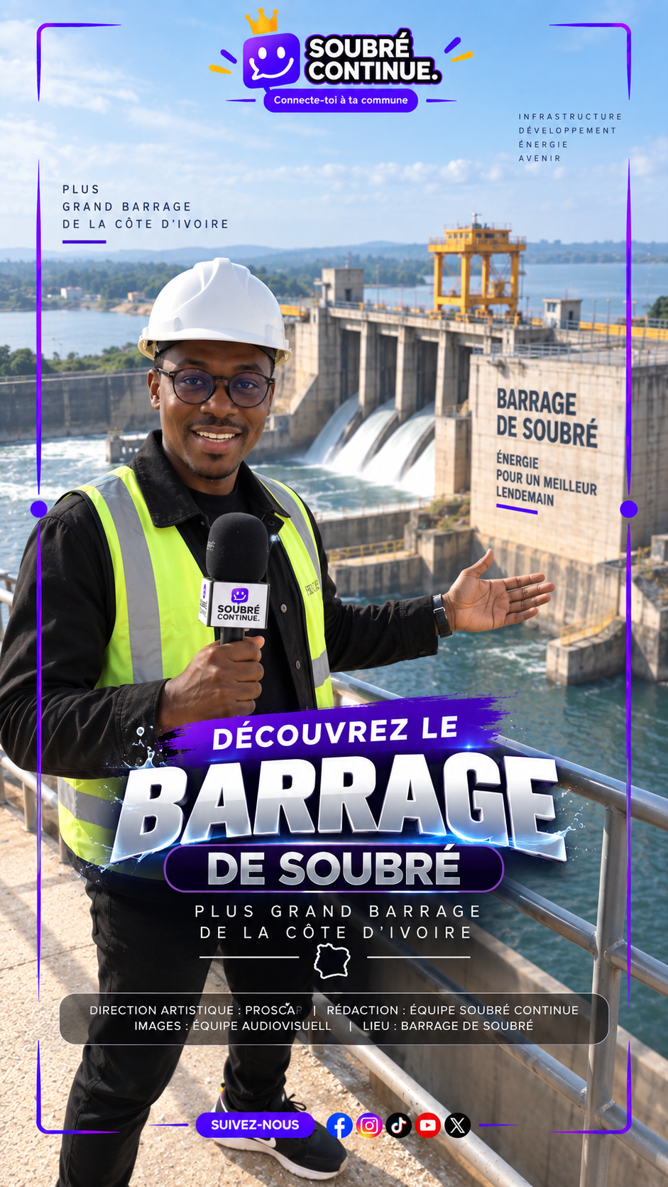 Visuel Soubré Continue consacré au barrage de Soubré